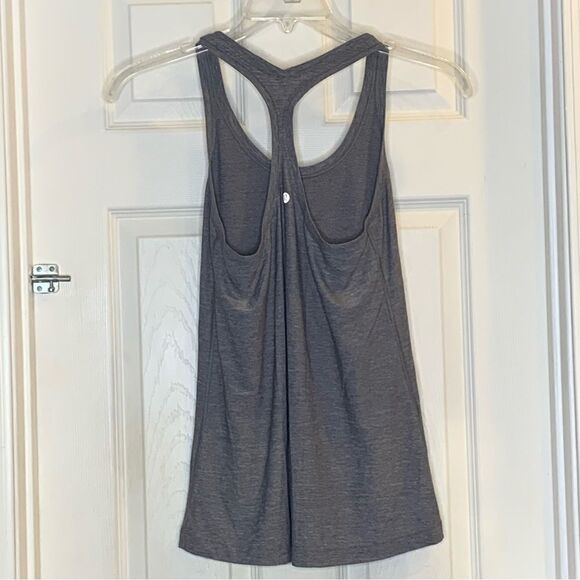 Lululemon Gray Racerback Tank Size 6 Relaxed Fit - Picture 2 of 7